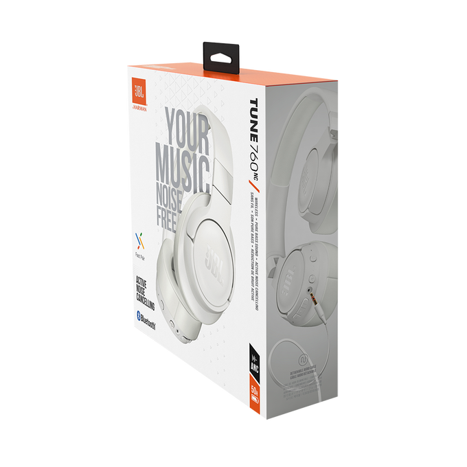 JBL Tune 760NC - White - Wireless Over-Ear NC Headphones - Detailshot 10 image number null